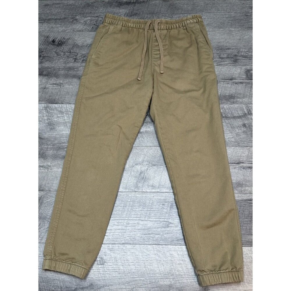 Banana Republic Travel Jogger Pants Womens Small Tan Pull On Elastic Ankle
